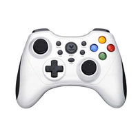 Rapoo V600S Wireless Gamepad, 2.4GHz Nano Receiver + Wired, Dual Vibration Motors, PC Compatible, White, (V600S)