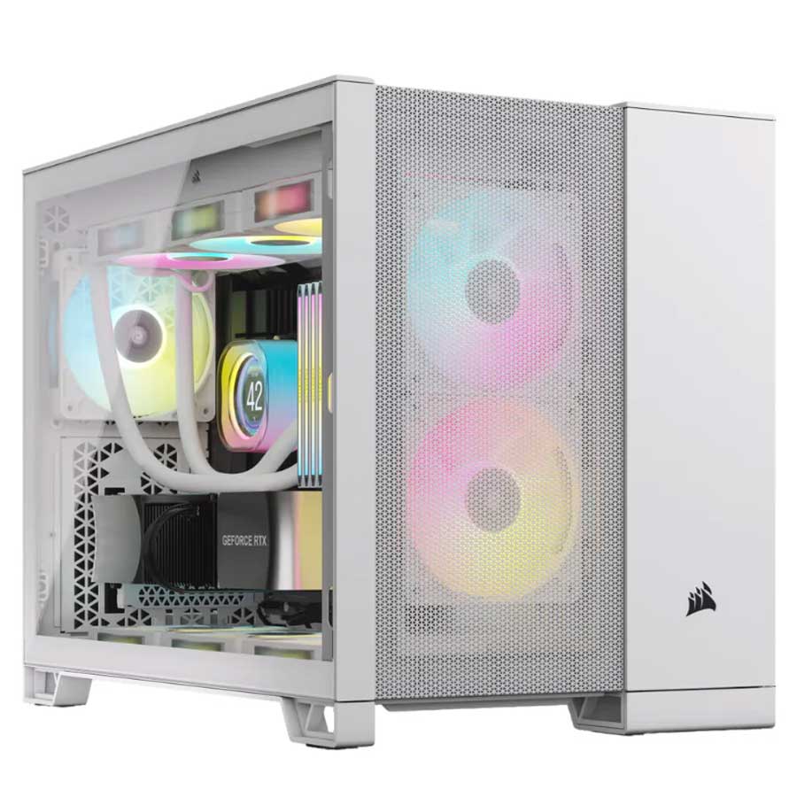 Corsair 2500D AIRFLOW White case front view
