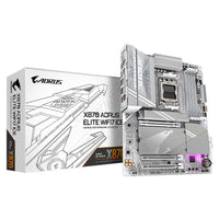 GIGABYTE X870 AORUS ELITE WIFI7 ICE ATX Motherboard, AMD AM5 for Ryzen 9000/8000/7000, DDR5, PCIe 5.0, 4x M.2, Wi-Fi 7, Bluetooth 5.4, 2.5GbE, USB4, White, (X870 A ELITE WF7 ICE)