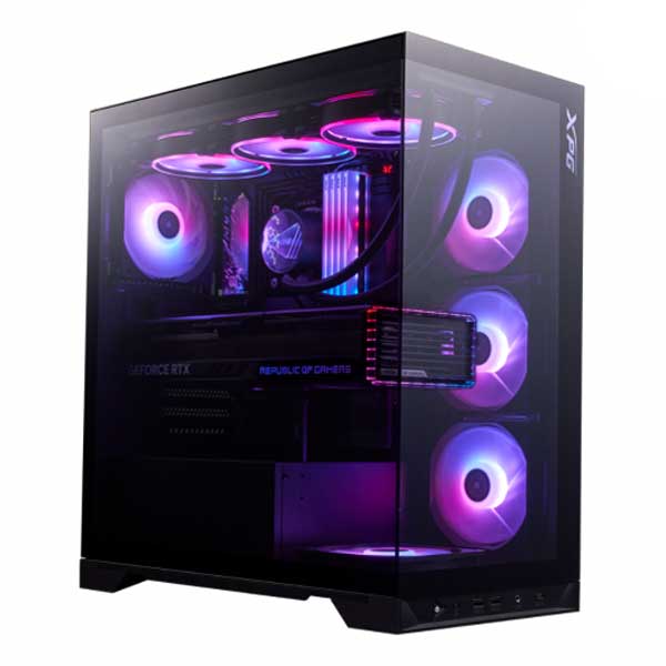 XPG INVADER X BTF black PC case front view
