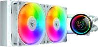 Cougar Poseidon Elite ARGB 240 white liquid cooler front view
