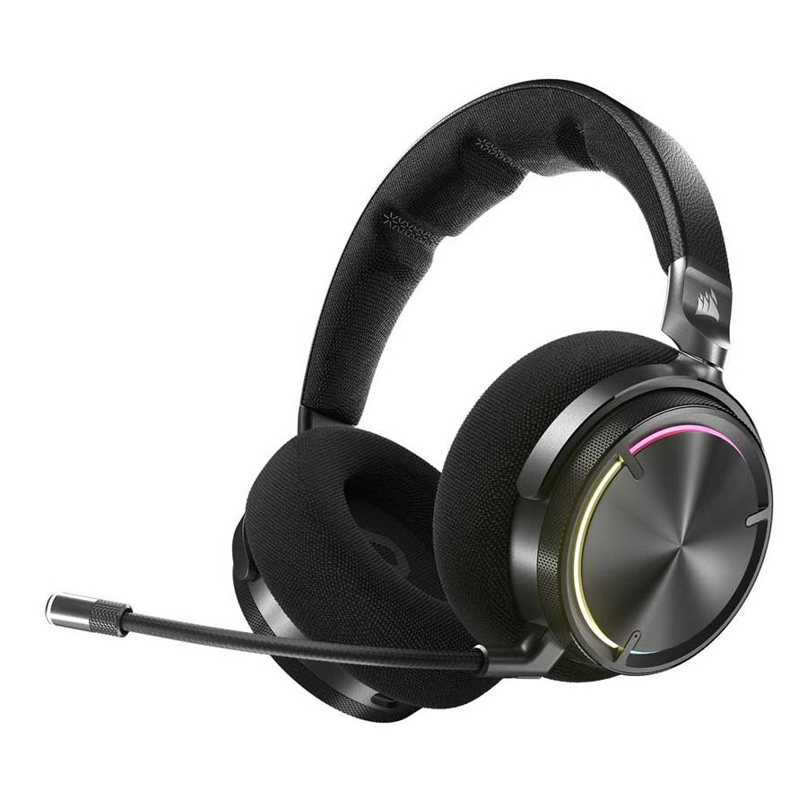 Corsair Virtuoso MAX wireless gaming headset carbon front view