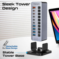 Promate GegaTower-60W USB-C tower hub product detail view