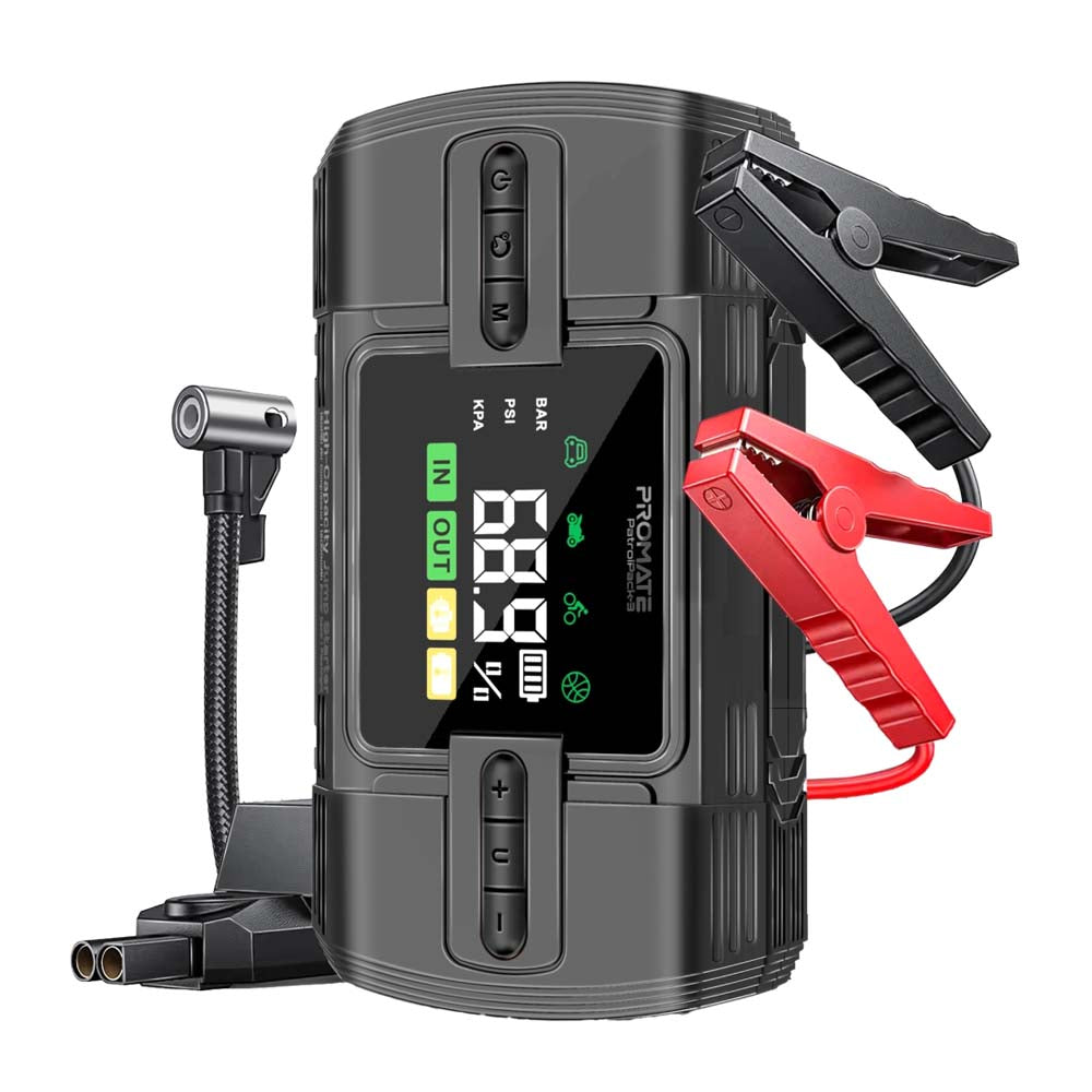Promate PatrolPack-3 4-in-1 car jump starter front view
