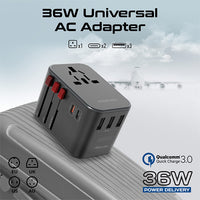 Promate PowerGear-Pro 7-in-1 travel charging kit, product photo