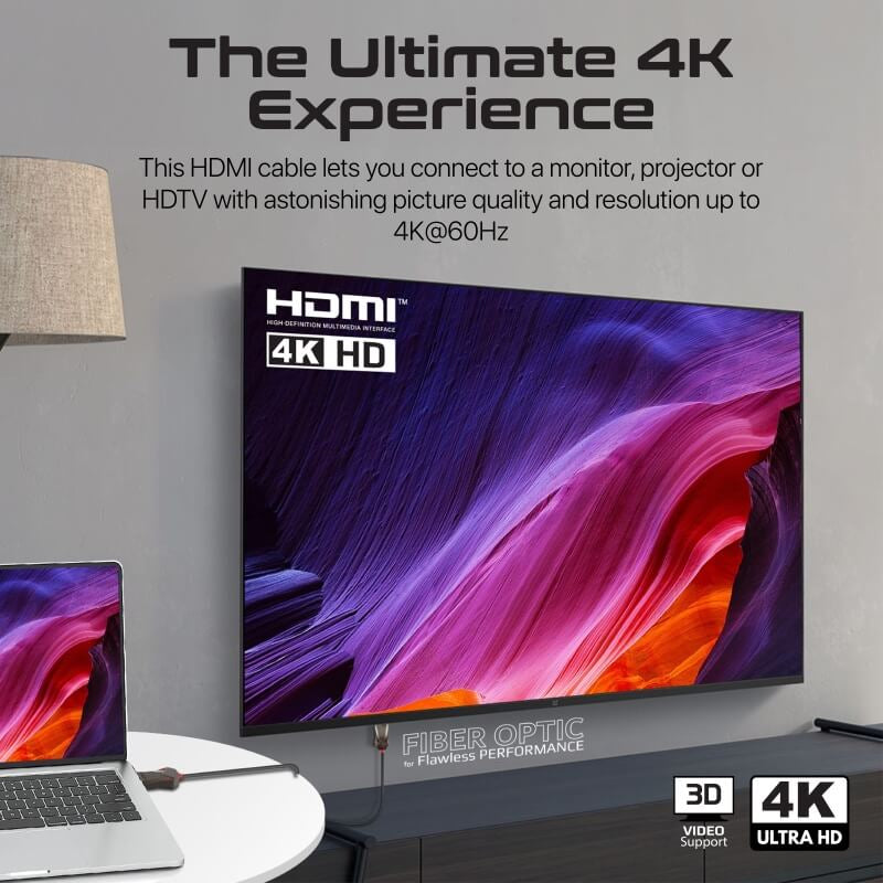 Promate ProLink4K60-20M HDMI cable coiled with gold-plated HDMI connectors