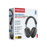 Promate Serene wireless over-ear headphones black