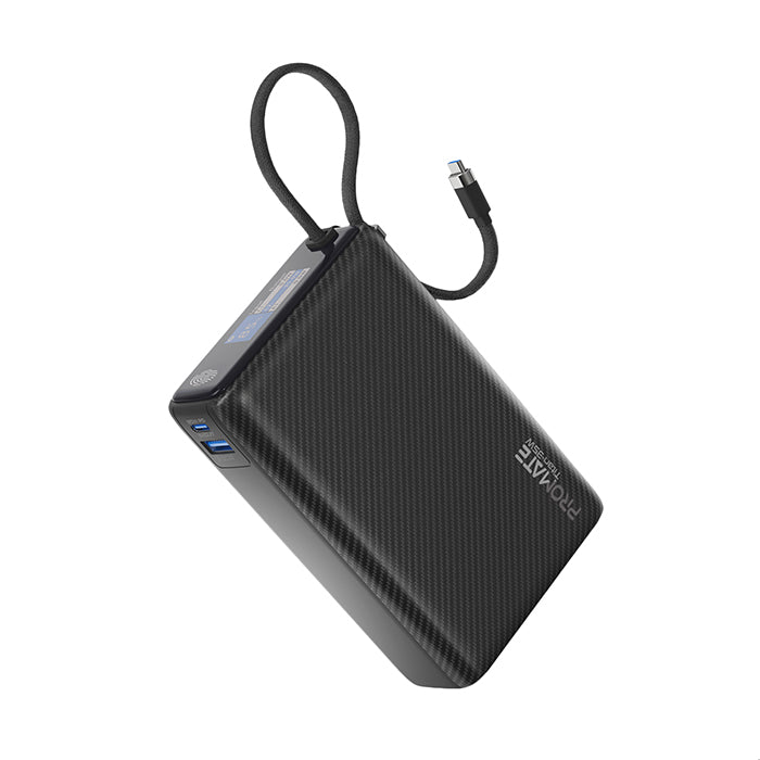 Promate Titan-35W black carbon fibre power bank, main photo