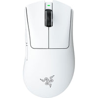 Razer DeathAdder V4 Pro White gaming mouse front view