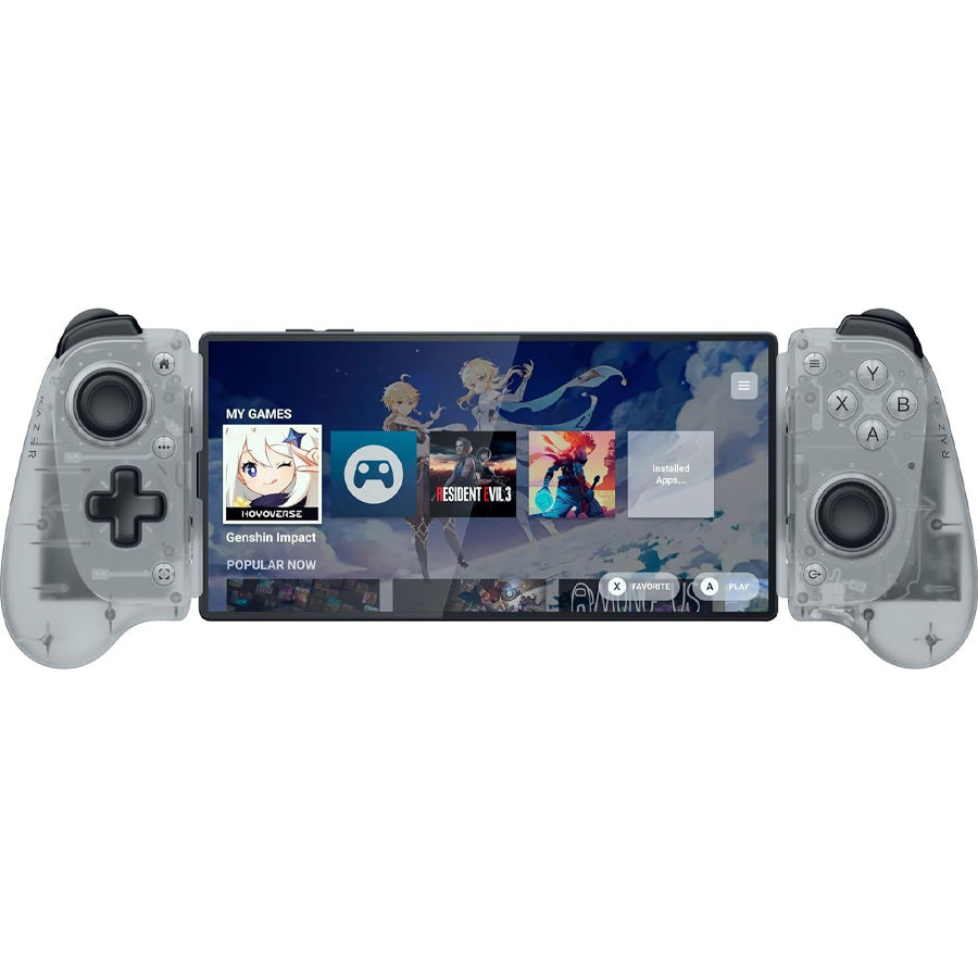 Razer Kishi V3 Phantom White mobile controller front view