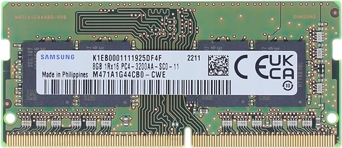 Samsung 8GB DDR4-3200 SODIMM laptop memory module, 260 pin PC4-25600