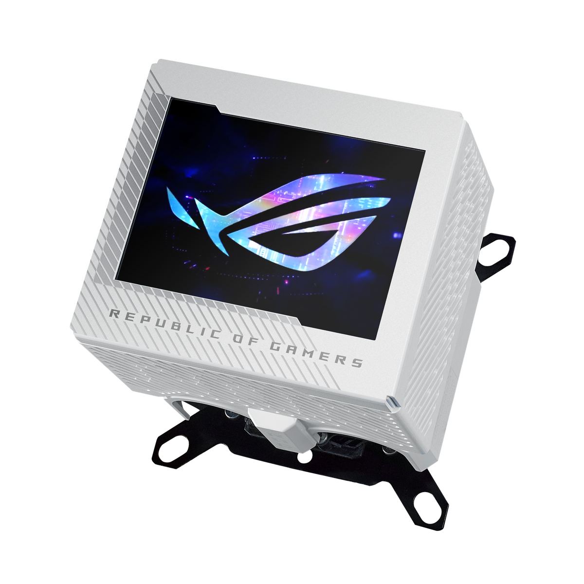 ASUS ROG Ryujin III WB White Edition CPU water block with 3.5-inch LCD