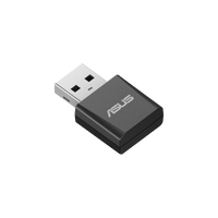 ASUS USB-BE92 Nano Wi-Fi 7 USB adapter front view, tilted 45 degrees