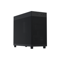 ASUS Prime AP303 Mesh black ATX case front and left side with mesh side panel