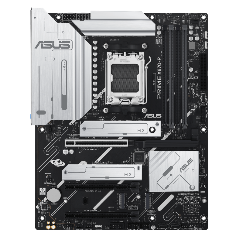 ASUS PRIME X870-P AMD AM5 ATX motherboard front view