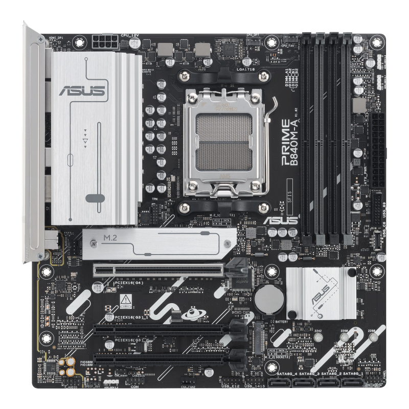 ASUS PRIME B840M-A-CSM AMD AM5 micro-ATX motherboard front view