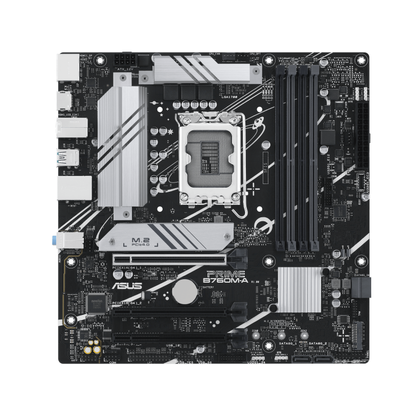 ASUS PRIME B760M-A-CSM Intel LGA1700 micro-ATX motherboard front view