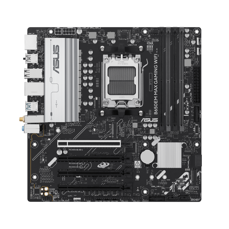 ASUS B650EM MAX GAMING WIFI AM5 micro-ATX gaming motherboard (90MB1LK0-M0EAY0) - front view