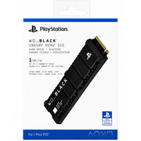 WD_BLACK SN850P 1TB NVMe SSD for PS5 with heatsink front view