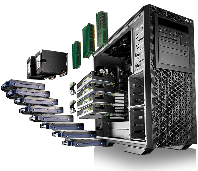 ASUS E900 G4 workstation 3D product view