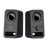 Logitech Z150 stereo speakers black front view